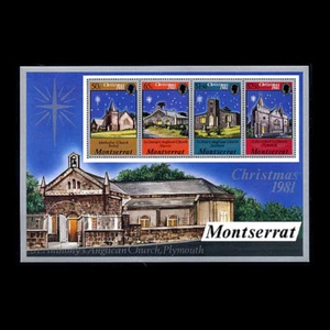 Montserrat, Sc # 479a, MNH, 1981, S/S, Christmas, Christian Churches - Picture 1 of 1