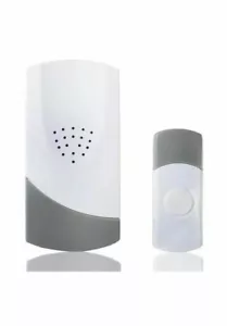 Wire Free Plug In Battery Operated Door Chime Kit Waterproof Cordless Doorbell - Picture 1 of 3
