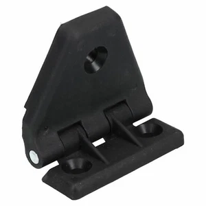 Bisagra de hoja de poliamida negra grande plástico reforzado 80x100 mm industrial italiano - Imagen 1 de 4