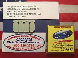 CCMS OMC Johnson, Evinrude, FICHT Sport Reed Valves 150-175 hp 6 cilindros PN164FS - Imagen 1 de 1