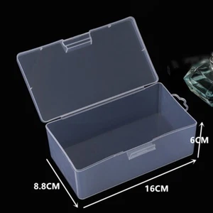 Mini Plastic Container Storage-Box / Organizer Jewelry Small Clear With Lid Case - Picture 1 of 6