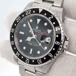 Rolex GMT-Master II 40mm Steel Oyster Watch 16710 Box Papers - Picture 1 of 7