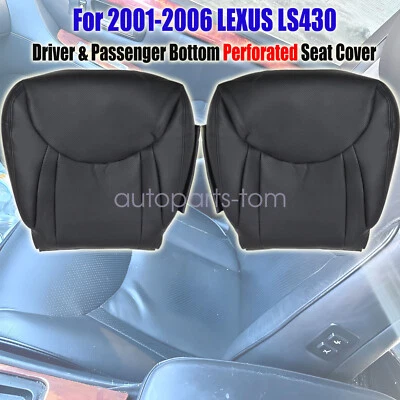 Cubierta inferior de cuero perforada negra para conductor + pasajero para Lexus LS430 2001-2006 Foto 1 de 4