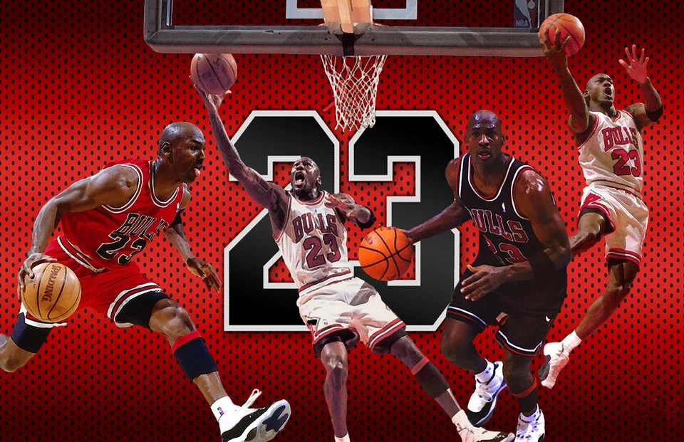    Chicago Bulls Lithograph print of  Michael Jordan 17 x 11 - Image 1 of 1