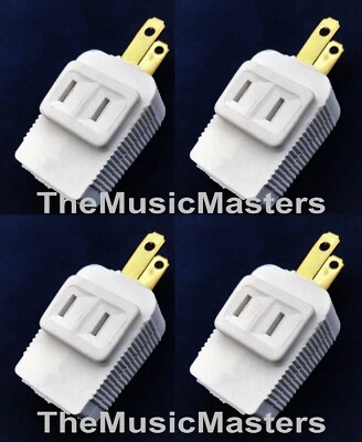 (4) 2 Prong 3 Outlet Triple AC Wall Plug Power Splitter 3-Way Electric Adapter - Image 1 of 4