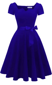 NEW Classic Tea Dress Swing Cocktail Pockets M NO BELT - Picture 1 of 5
