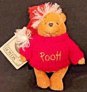 Boyds Collection Pooh's Cozy Holiday Mohair Pooh Ornament in Box -- EUC - Picture 1 of 3