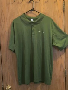 Columbia Omni Freeze Para Hombres XL Polo Verde Manga Corta Ligero Cuello - Imagen 1 de 8