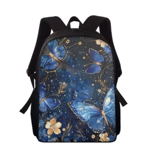Schultasche Reiserucksack große Kapazität Schmetterling bedruckt Kinderrucksack - Bild 1 von 4