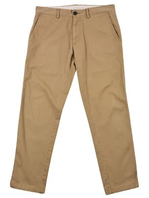 Haggar Life W32 L29 BROWN Mens Chino Workwear Pants Tapered Carrot Trouser - Image 1 of 4