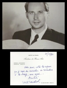 Marcel Landowski (1915-1999) - Compositeur - Carte autographe signée - 1994 - Foto 1 di 3