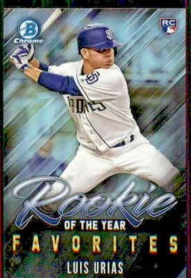 2019 BOWMAN CHROME ROOKIE OF THE YEAR FAVORITES ROYF-4 LUIS URIAS PADRES - Image 1 of 2