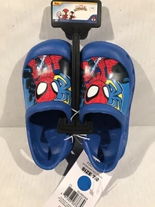 Marvel Sppidey Spiderman Blue With Graphic Size 7-8 Childs Clogs Sandals Summer - Picture 1 of 6