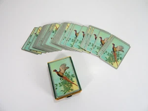 Vintage Congress Pinochle Playing Cards Pheasant Full Deck, Case Cel U Tone Fini - Picture 1 of 5