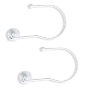 Cosmo White Swing curtain holdbacks, embraces cord ties x 2 - Picture 1 of 2