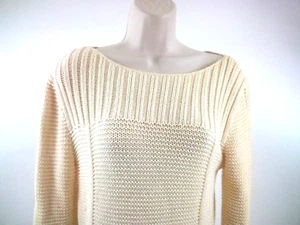 Old Navy Sweater Women's Cotton Blend Pullover Beige Long Sleeve Round Neck M - Bild 1 von 14