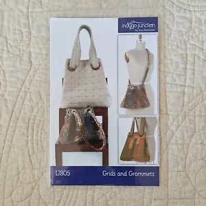 Grids and Grommets Quilted Tote Bag Shoulder Purse Pattern By Amy Barickman - Picture 1 of 12
