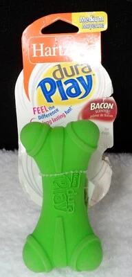 Juguete chirriante HARTZ Dura Play hueso verde 'perfume a tocino' (M) (NUEVO) Foto 1 de 4