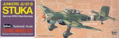 Guillow's Freiflugzeug Junkers JU-87B Stuka Wurfgleiter Balsa Bausatz - Bild 1 von 2