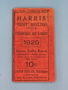 1920 Vintage Rare Harris "Handy" Directory of Philadelphia and Camden - Picture 1 of 5