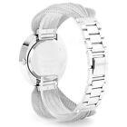 (Silver)Women Watch Wide Mesh Belt Quartz Shining Elegant Wrist Watch HG5