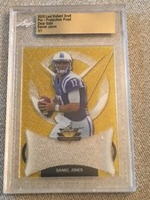 DANIEL JONES 2019 LEAF VALIANT GOLD PROOF CARD #1/1 N.Y. GIANTS DUKE ROOKIE QB