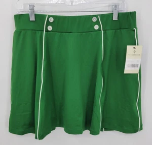 Tuckernuck Skort Golf Skirt Womens XL Green Piped Fla Performance Outdoor - Picture 1 of 12