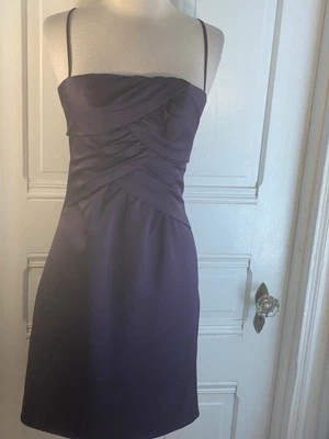 ALFRED ANGELO CLASSIC PURPLE STRAP PLEATED TOP PARTY SHEATH DRESS-SIZE2-NWOT! - Image 1 of 4