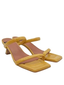 ANGEL ALARCON Sandalias con tacón Mujeres Babuchas Talla EU 37 amarillo pálido - Imagen 1 de 5