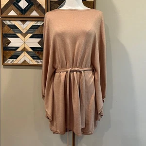 Ralph Lauren Women’s Belted Knit Poncho Sweater Dress Camel size XS - Picture 1 of 12