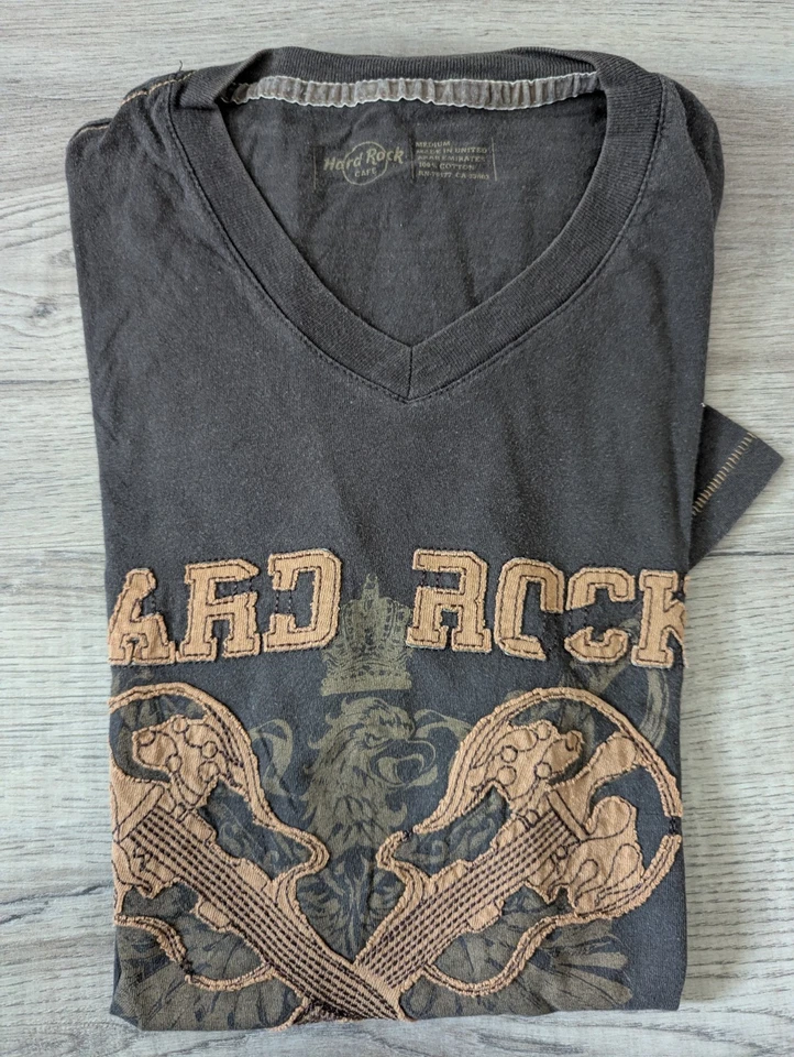 Marke HRC Hard Rock Cafe Mallorca Motiv Herren T-shirt Braun Shirt Größe M - Bild 1 von 4