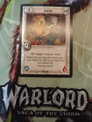 Warlord Saga of the Storm - Elf Corsis - Antiguos Raro Foto 1 de 2