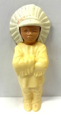 Винтажная рекламная фигурка куклы вождя американских индейцев целлулоид 5,5 дюйма - Изображение 1 из 4