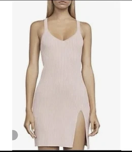 BCBGMaxarzia Pink Ribbed Sweater Dress Size M - Picture 1 of 6