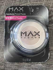 Max Factor ColorGenius Mineral  Pressed Powder, # 100 Light, .42 oz - Picture 1 of 3