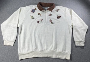 Vintage Napa Valley bestickter Pullover 1/4 Reißverschluss Größe XL - Bild 1 von 5