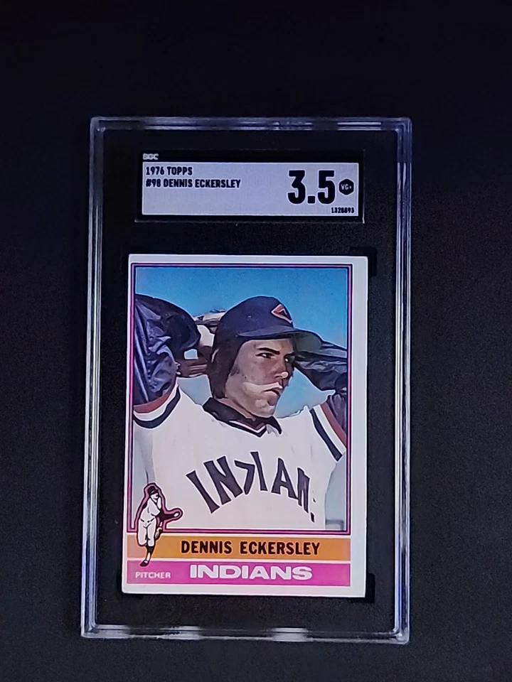 Dennis Eckersley 1976 Topps  #98 ROOKIE RC HOF Indians  SGC 3.5 - Image 1 of 1