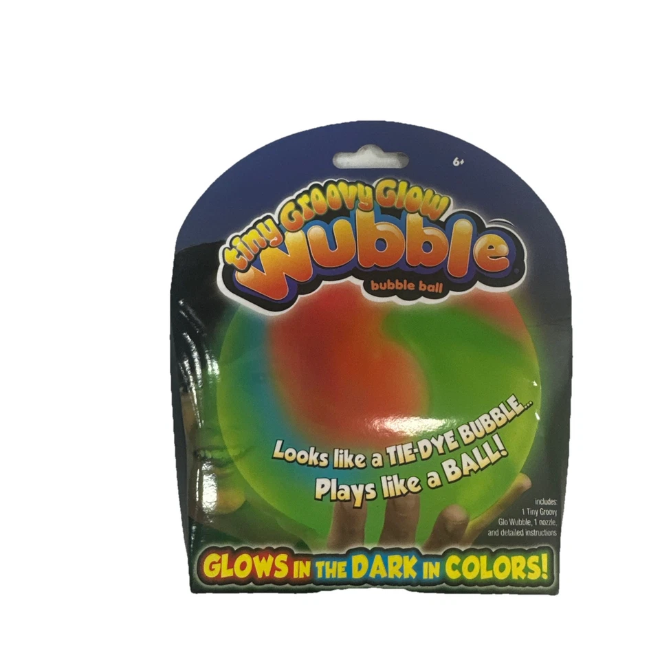 Tiny Groovy Glow Glo Wubble Tie Dye Bubble Ball Kids Toy