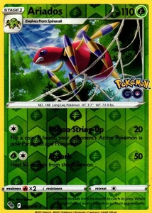 Pokémon Ariados Poco Común Holograma Inverso 007/078 Pokemon GO TCG - Imagen 1 de 2