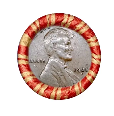 Unsearched 1925-S/1954-D Red Wheat Small Cent Ends Roll Estate - Image 1 of 4