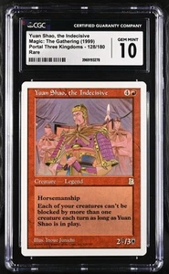 YUAN SHAO, THE INDECISIVE Portal 3K Rare CGC 10 Gem Mint MTG [Nostalgium] - Picture 1 of 2