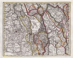 Alblasserwaard Gorinchem Breda Dordrecht Heusden Holland map Karte de Leth 1750 - Bild 1 von 1