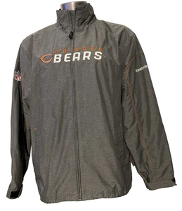 Reebok NFL Chicago Bears Football Team ONFIELD Grey Full Zip Jacket Men’s XL - Picture 1 of 16