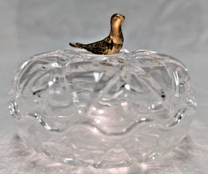 RCR Royal Crystal Rock echt Bleikristall Schmuckschatulle 24k Goldplatte Vogel - Bild 1 von 11