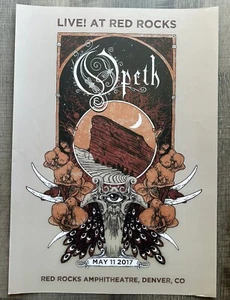 Authentic OPETH Red Rocks Colorado May 17th, 2017 Concert Poster 18x24 Gig Print - Picture 1 of 5