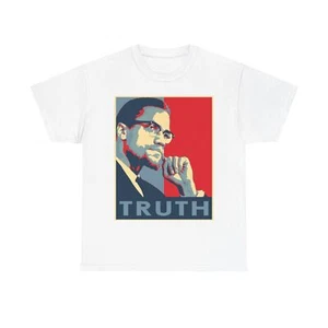 Camisa Malcom X Póster Vintage Gráfico Verdad Unisex Camiseta Algodón Pesado - Imagen 1 de 9