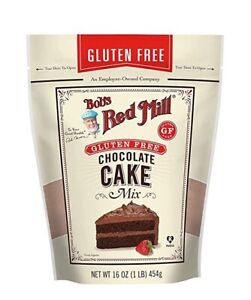 Bob's Red Mill Cake Mix, Chocolate, Gluten Free -16 OZ Bag, 4-Pack!  BB 2/20/24