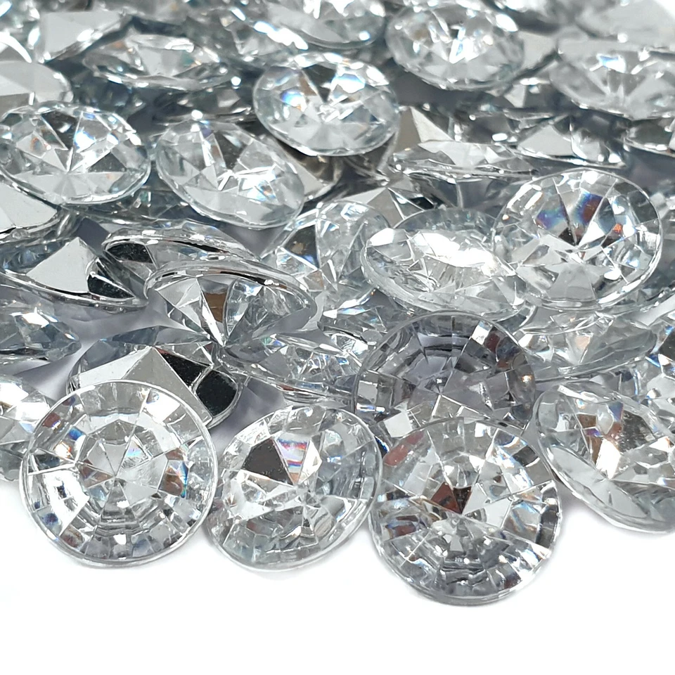 PEBBLE ELEVEN SILVER DIAMANTE SCATTER CRYSTALS Confetti Diamond Gems Beads Wedding Table Party