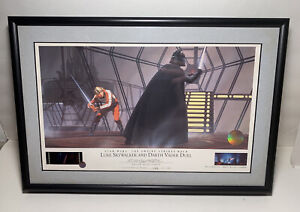 FRAMED Luke Skywalker & Darth Vader Duel Lithograph SIGNED by Ralph McQuarrie