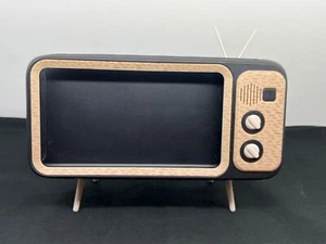 Vintage Style Retro TV Phone Stand With Wood Accent By Vivitar - Black Plastic D - Photo 1 sur 7